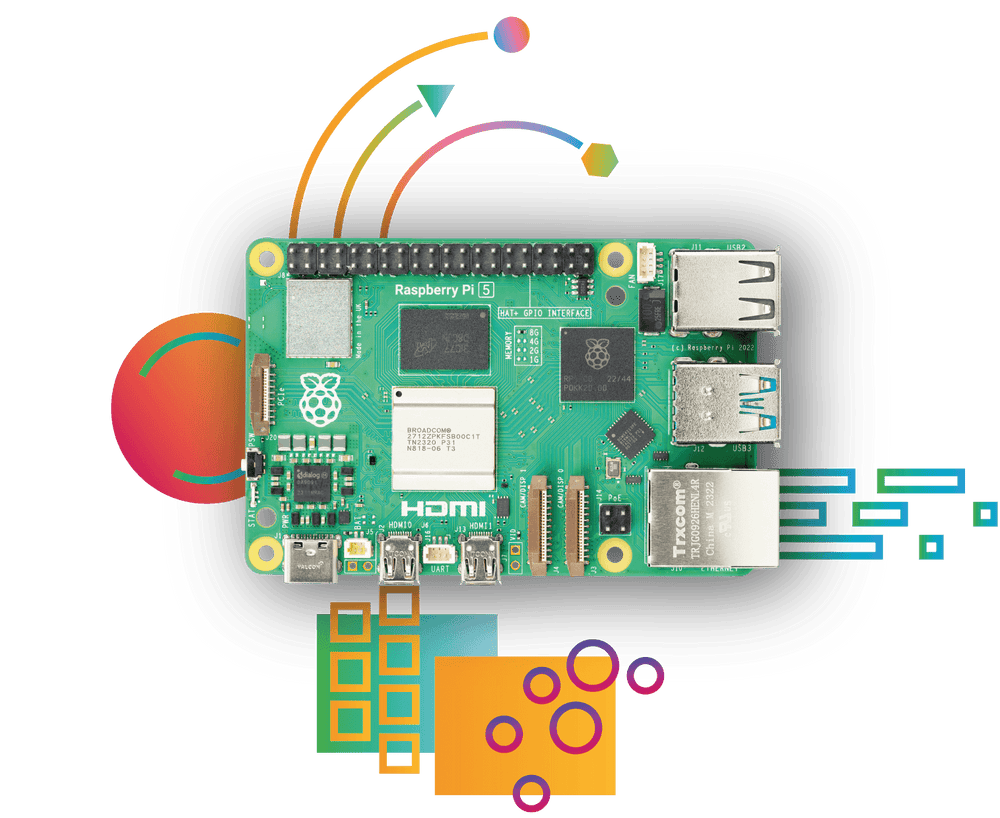 Raspberry Pi 5 board — manufacturer reference image