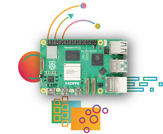 Raspberry Pi 5 board — manufacturer reference image